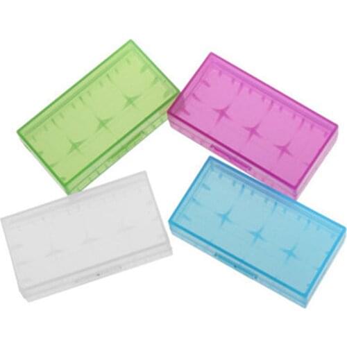 2PCS 18650 CR123A 16340 Battery Case Holder Storage Box Optional Color Blue / Purple / White / Green / Yellow / Orange