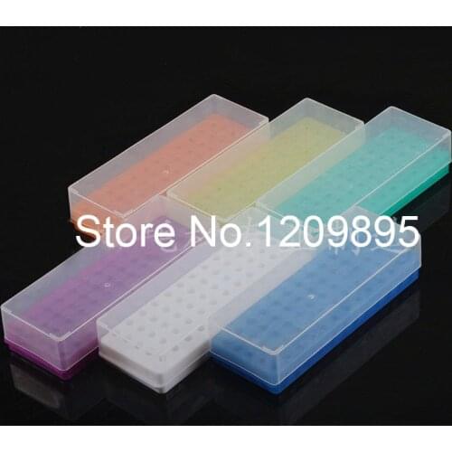 4pcs/lot 60/96 holes 0.5ml/1.5ml/2ml Centrifuge Tube Rack Double-panel with cover EP Tube PCR tube Rack Free Shipping