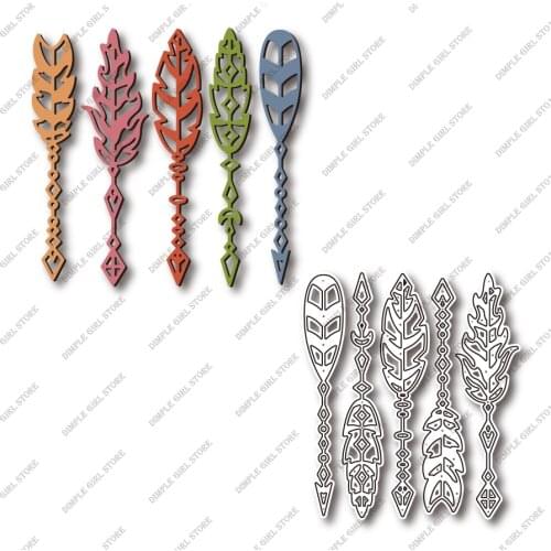 5 new arrivals in 2021 Feather, flying arrow, metal cutting mold, dead scrapbook, dead decoration template, cutting mold