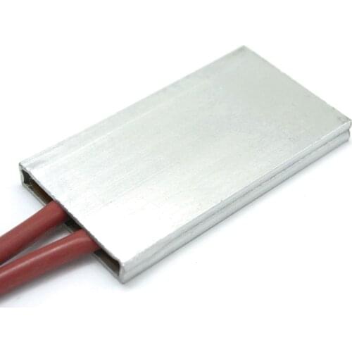 50*28.5*5mm 220V 200 Degree C 12~50W Ceramic PTC Heater Aluminum Thermostat Heating Plate Element