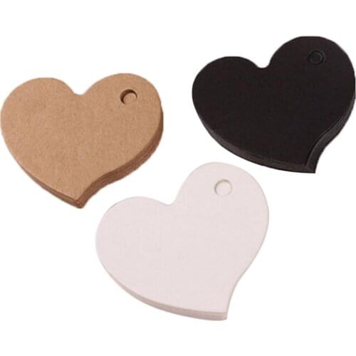 50PCSLove Heart Shape Wedding Invitations Card Kraft Paper Craft Favors Decoration Birthday Party Supplies 4x4.5cm
