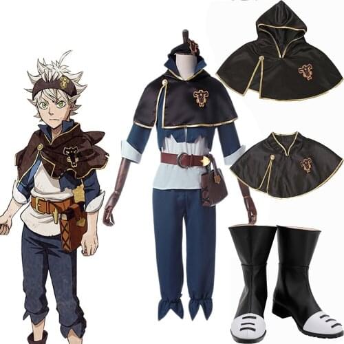 Anime Black Clover Anime Cosplay Shoes Asta Cosplay Men Boots Black Clover Anime Cosplay Costume Asta Cloak Black Bull Cloak