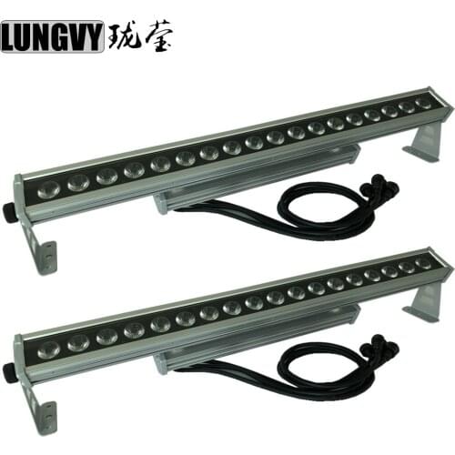 Free Shipping 2pcs/Lot RGBWA 5in1 Water Effect Dmx 18x15w Led Flood Light Outdoor Led Wall Washer Light