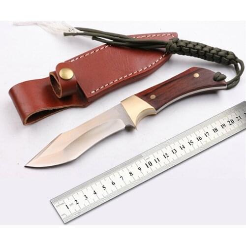 Free shipping very sharp straight knife High hardness D2 steel blade outdoor camping survival tool