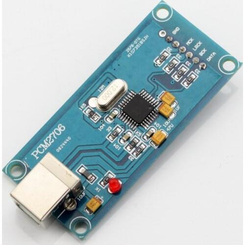 Free Shipping PCM2706 Digital audio USB Daughter Card Support I2S DAC decoder (Italy Amanero same size)