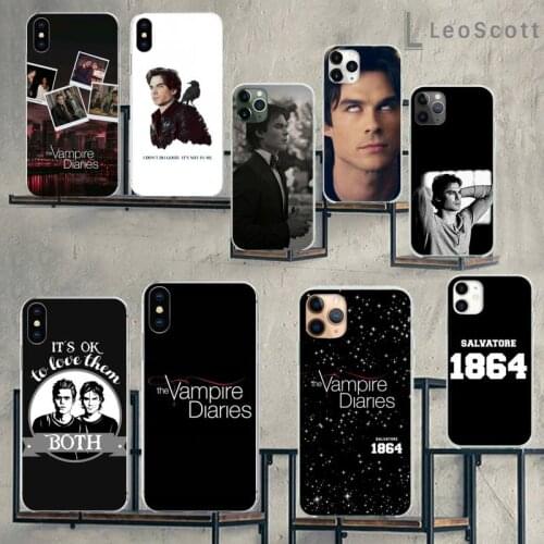 Vampire Diaries Stefan Damon Phone Case For iphone 12 5 5s 5c se 6 6s 7 8 plus x xs xr 11 pro max mini