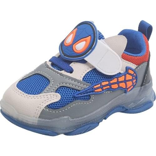 Childrens shoes 2021 new cartoon net face boys athletic shoes soft soles comfortable non-slip girls casual shoes light shoes