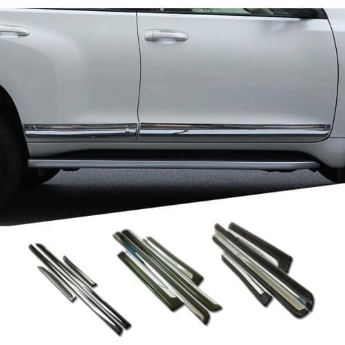 For Toyota Land Cruiser FJ150 Prado 150 LC150 2010 - 2019 ABS Chrome Black White Green Car Door Body Moulding Trim Accessories