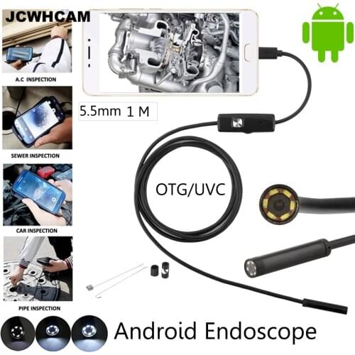 Android Phone Micro USB Endoscope Camera 5.5mm Lens 6LED Portable OTG USB Endoscope 1M 1.5M 2M 5M USB Android Phone Borescope