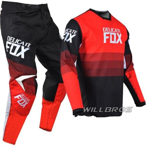 Motor Delicate Fox FAZR 180 Limited MX SX Gear Set Bike Cycling Jersey Pants Scooter Street Moto Riding Motorbike Kits