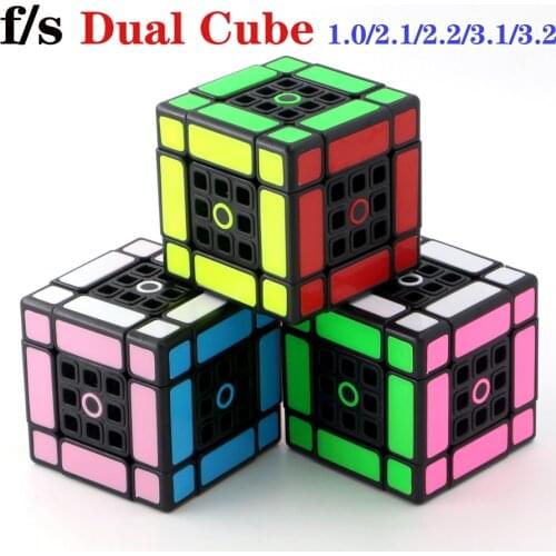 Fs limCube 3x3x3 Dual cube 1.0/2.1/2.2/3.1/3.2 Stickers Multiple Magic Cube 3x3 Pofessional Educational Brain burning Puzzles