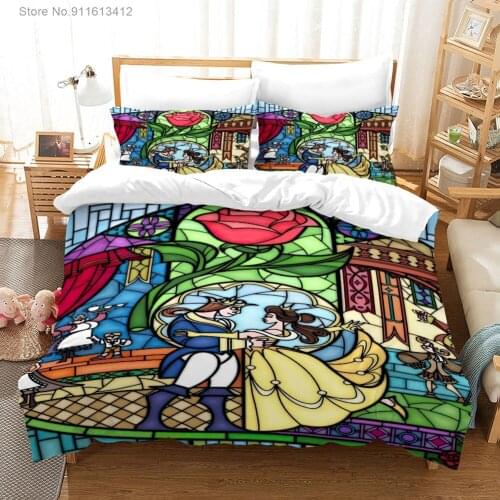 Prince and Princess Bedding Set Boys Girls Fairy Tale Duvet Cover Pillowcases No Sheet Single Double Queen King Size Quilt Cover