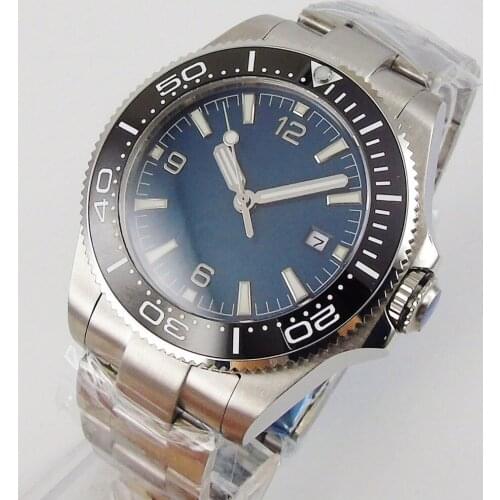 21 Jewels MIYOTA 8215 Movement Blue Dial Automatic 43mm Men Watches Sapphire Crystal Date Stainless Steel Band