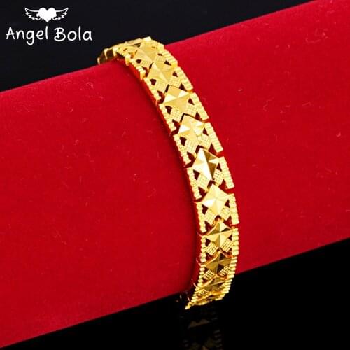 New Fashion Women Charm Lucky Bracelet Islamic Muslim Girl Golden Exquisite Bracelets Bridal Wedding Party Luxury Jewelry Trend