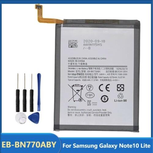 Original Replacement Phone Battery EB-BN770ABY For Samsung Galaxy Note10 Lite Rechargable Batteries 4500mAh With Free Tools