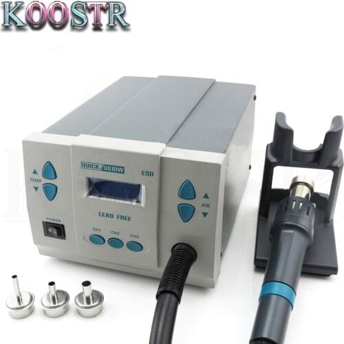 Quick 861DW lead-free hot air gun soldering station Intelligent digital display 1000W rework station For PCB chip repair