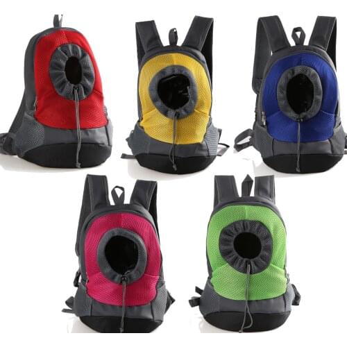 Breathable Comfortable Pet Dog Carrier Backpack Breathable Cat Puupy Front Travel Shoulder Bag for Biking Hiking Trip Shopping