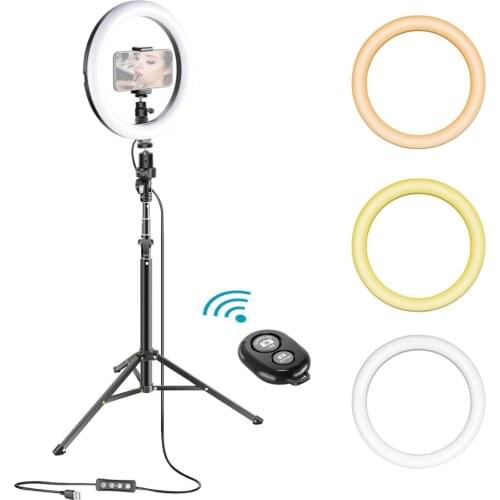 Neewer 25cm Selfie Led Video Ring Light w/ Tripod Stand & Cell Phone Holder for Live Stream/Makeup YouTube iPhone 11 Xs Samsung