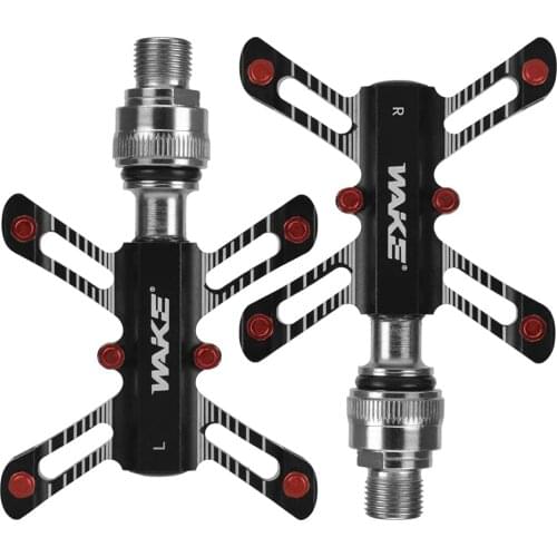 Bike Quick Release Pedals 1 Pair Bicycle Platform Pedal with Pedal Extender Adapter for MTB Mountain Bike Bicycle Cycling