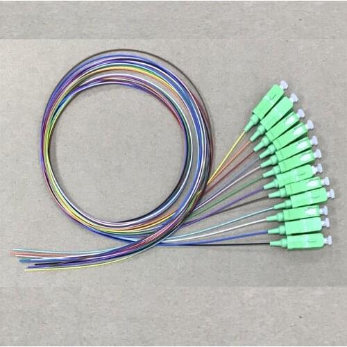 SCAPC SM OS2 12 color 0.9mm Pigtails Fiber Optic Patchcord Optical Cable Jumpers