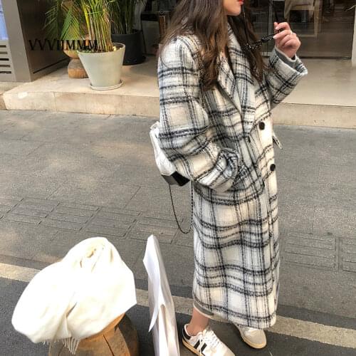 VVVIIMMM Women's Plaid Coats