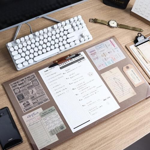 High Quality Wool Felt Non-slip Desk Mat Waterproof Large PU Computer Desktop Pad Calendar Office Desk Accessories Desk Set