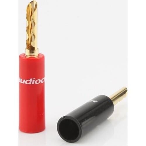 8pcs Nakamichi BFA Banana Plug Connector 24K Gold Plated speaker cable plug 8pieces