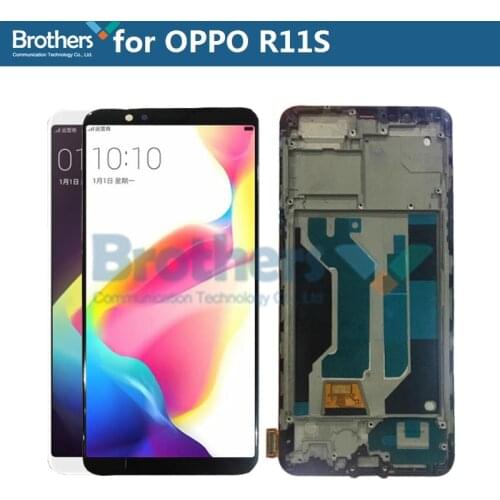 For OPPO R11S LCD Screen LCD Display with Frame for OPPO R11S Touch Screen Digitizer LCD Assembly Original Phone Replacement Top