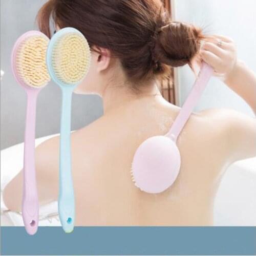 1Pc Bath Brush Long Handle Scrub Skin Massage Shower Feet Rubbing Brush For Back Exfoliation Brushes Body Bathroom Accessories