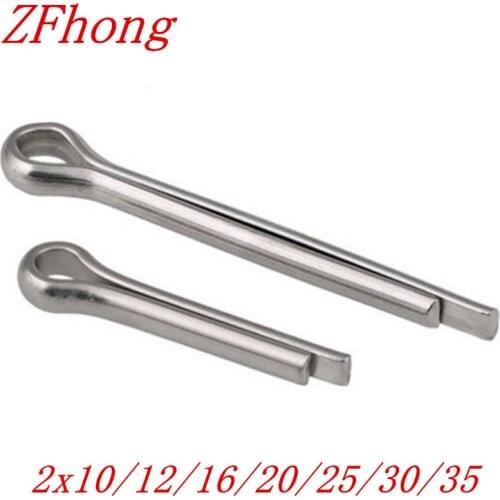 100pcs M2x10/12/16/20 2mm stainless steel spring split cotter pin