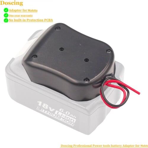 18V Li-ion Battery Power Mount Connector Adapter Dock Holder 14 awg Wires For Makita BL1860 BL1830 BL1820 18V Lithium Battery