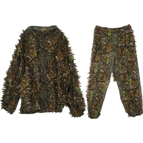 3D Leaf Adults Ghillie Suit Woodland Camo/Camouflage Hunting Deer Stalking in