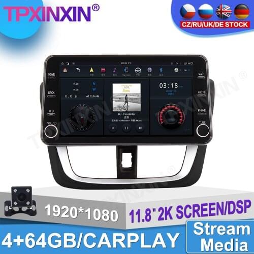 64G For Toyota Vios 2014 2015-2017 Car Android 360 HD Auto Surround View Camera Car Multimedia Player Stereo Radio GPS Navigtion