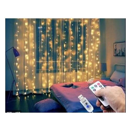 8 function Remote Control Daylight Curtain Fairy Led (3 mt x 3 mt)