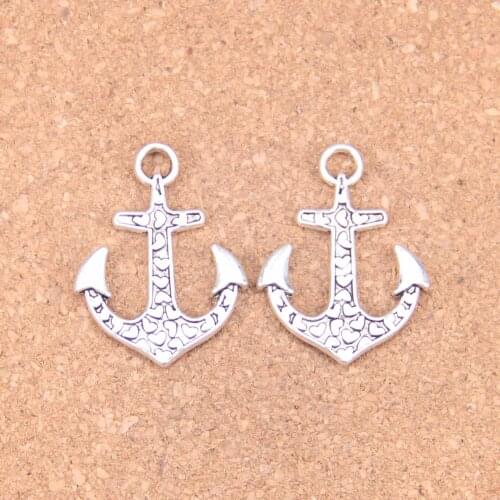 8pcs Charms heart anchor 34x26mm Antique Pendants,Vintage Tibetan Silver Jewelry,DIY for bracelet necklace