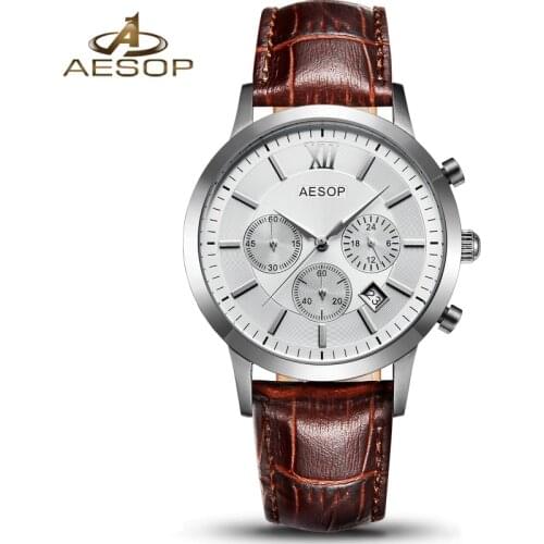 AESOP Top Designers Brands Watch Men Sport Quartz Stopwatch Wristwatch Mens Auto Date Male Clock Design Watch Relogio Masculino