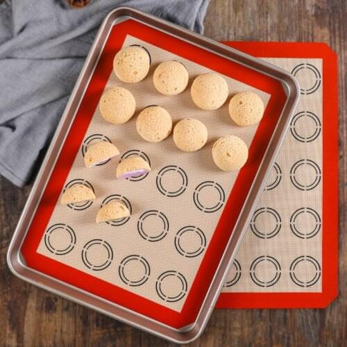 Non-Stick Macaroon Baking Mat Heat-Resistant Silicone Baking Pad Cake Pastry Oven Sheet Tray Bake Pans Kneading Dough Tools