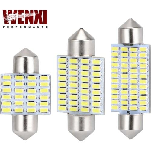 C5W C10W LED Bulb 31mm 36mm 41mm 3014 SMD 6000K Car Vehicle Interior Reading Light Clearance Bulbs Auto Plate Lamp White 12V
