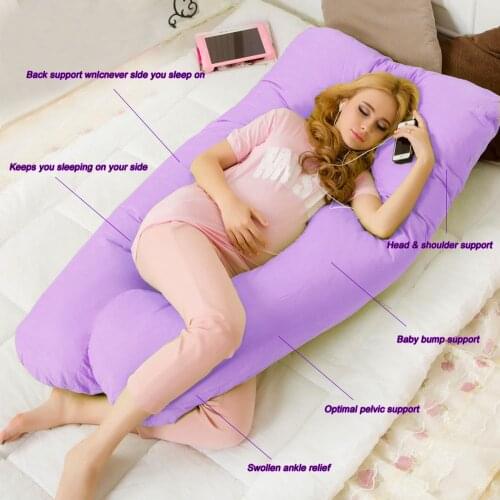 Maternity Pregnancy Boyfriend Arm Body Sleeping Pillow Case Covers Sleep U Shape Cushion Cover Maternity U-shape Pillow Case