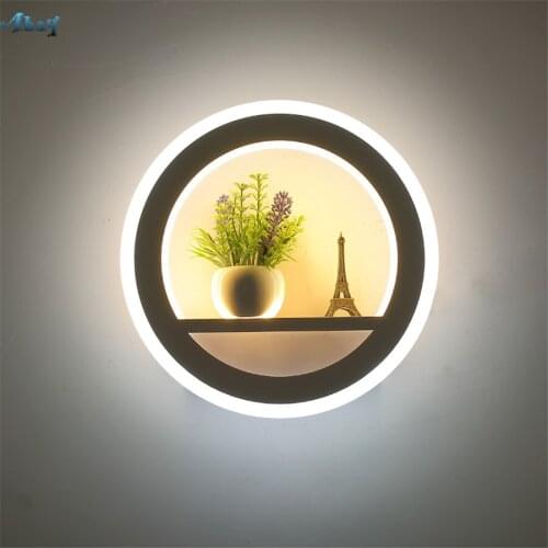 Nordic Decorative Wall Lamp Disc-shaped Iron Art for Living Room Bedroom Restaurant Tea Shop Loft Decor Wall Lights for Home