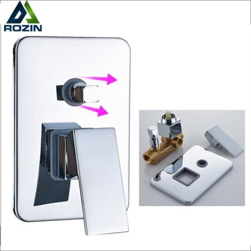 2 Ways Shower Valve Best Quality Square Shower Mixer Faucet Control Valve Diverter Wall Mounted