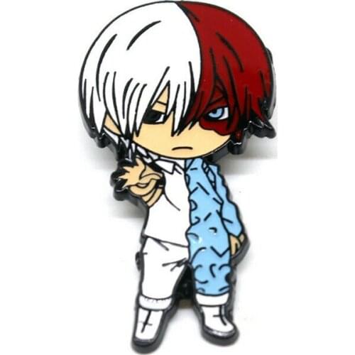 Cartoon My Hero Academia Todoroki Shoto metal pendant brooch cosplay jewelry fashion pin Badge