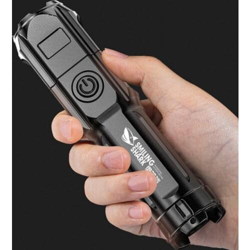 T6 Flashlight Telescopic Focusing Led Aluminum Alloy Outdoor Rechargeable Waterproof Glare Flashlight