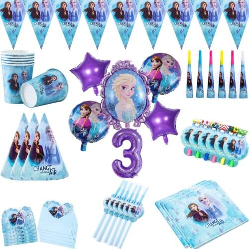 Baby girl 1st Birthday Elsa Anna Princess Snowflake Balloon Christmas Birthday Party Balloon Baby Shower party Decoration