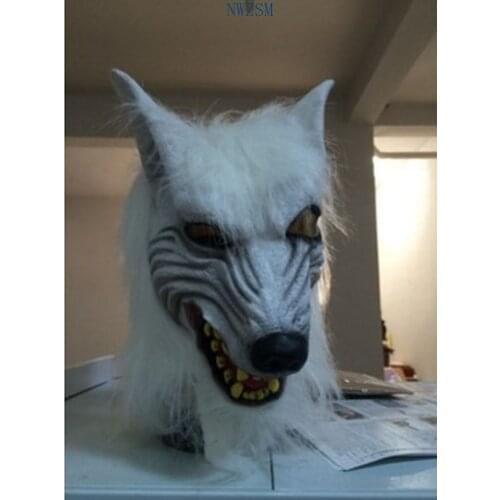 New wolf mask werewolf mask cosplay animal head halloween costume zombi mask horror werewolf creepy crawly dracula mask