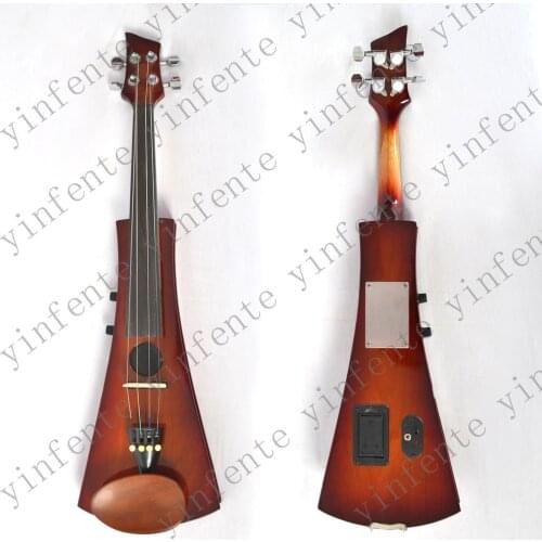 One New 4/4 Electric Violin yellow 4 string guitar neck 212# mp3 jack pickup