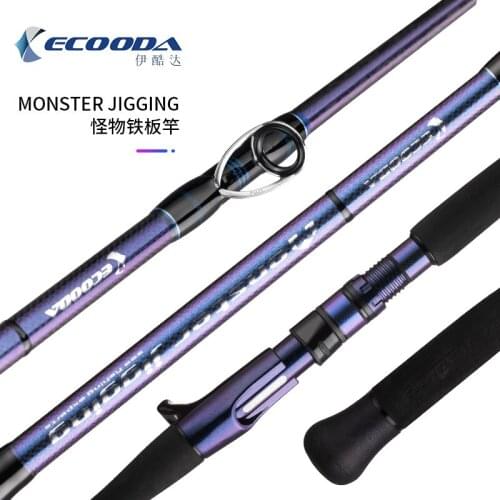 Original ECOODA Hi Power X Monster Jigging Rod Full Fuji Parts Single Section EMJ 1.55m/1.6m/1.68m Spinning/Casting Rod