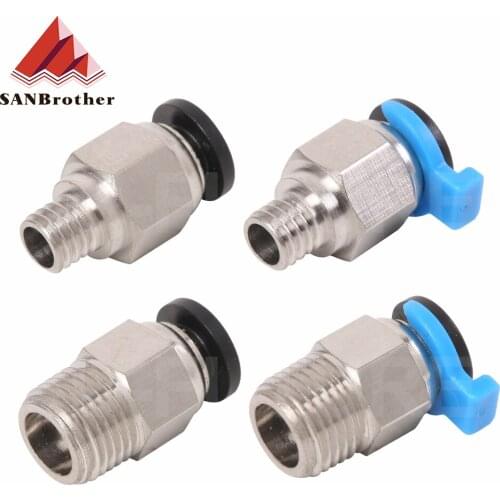 Pneumatic Connectors Bowden Extruder V6 V5 J-head Hotend for OD 4mm PTFE Tube Quick Coupler j-head Fittings 3D Printer Parts