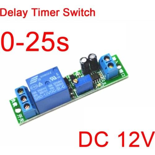 DC 12V Signal Trigger Delay Turn Off Delay Timer Switch Relay Module 0-25s FOR CAR GPS DVD