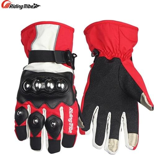 Riding Tribe Motorcycle Gloves Winter Waterproof Skiing Windproof Gloves Anti-skid motocicleta Guantes Moto Riding Gloves HX-04